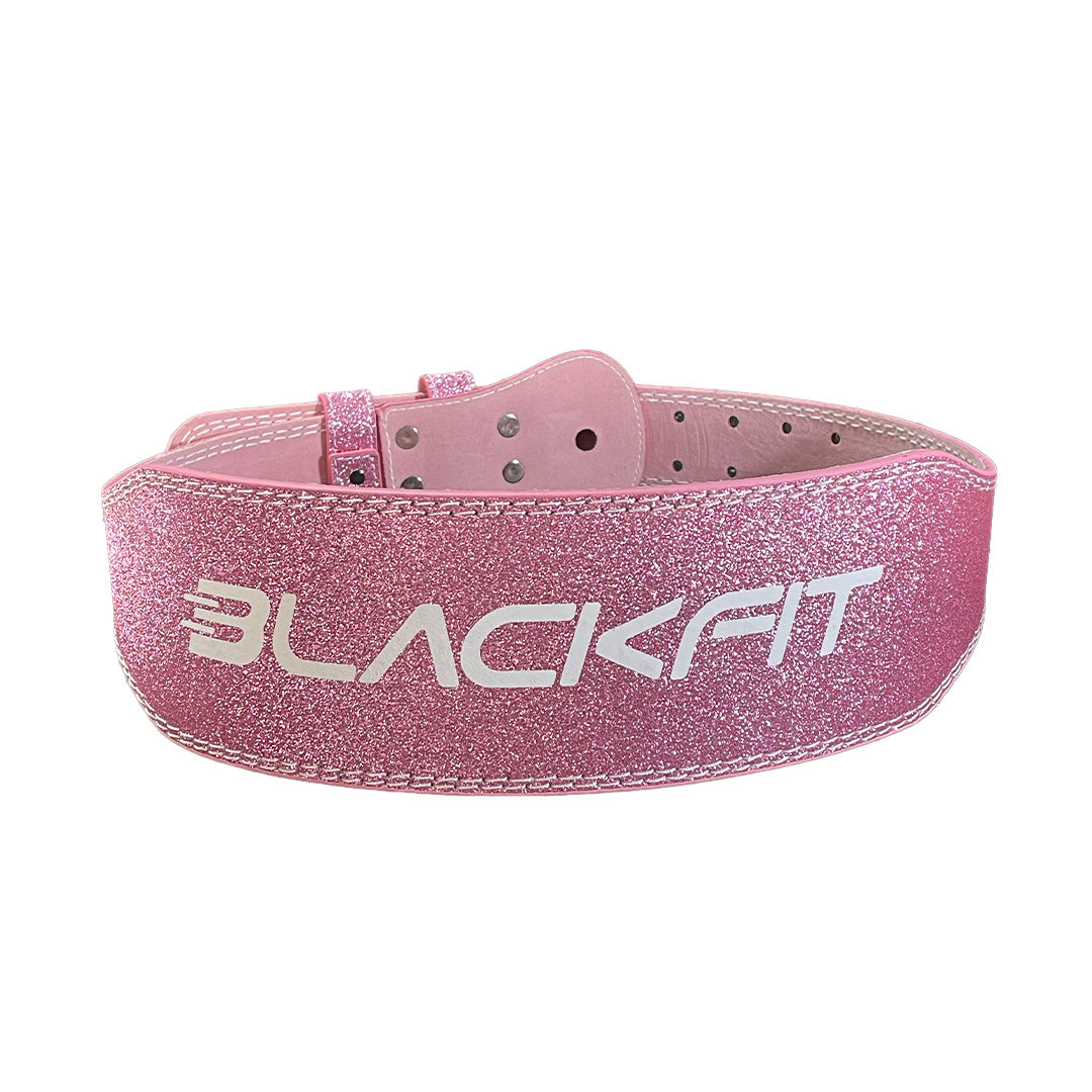 Cinturón de entrenamiento rosado con brillantes BlackFit